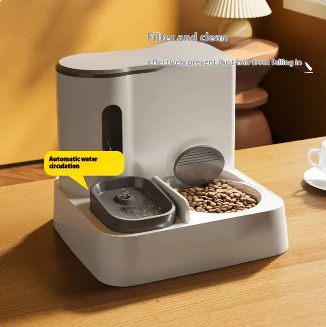 Automatic Feeder & Water Dispenser Dual Bowl