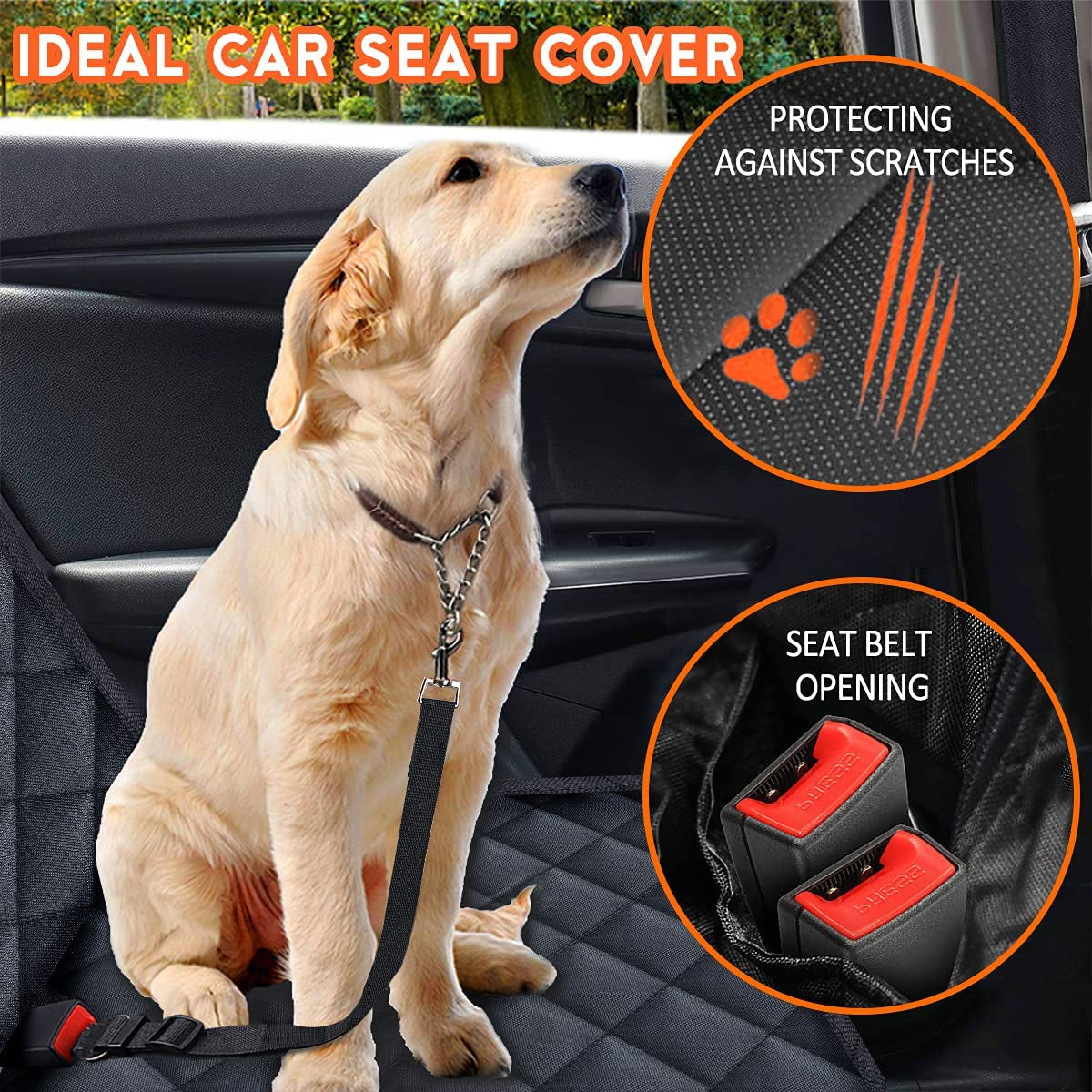 Dog Seat Protector for Car – Waterproof, Non-Slip