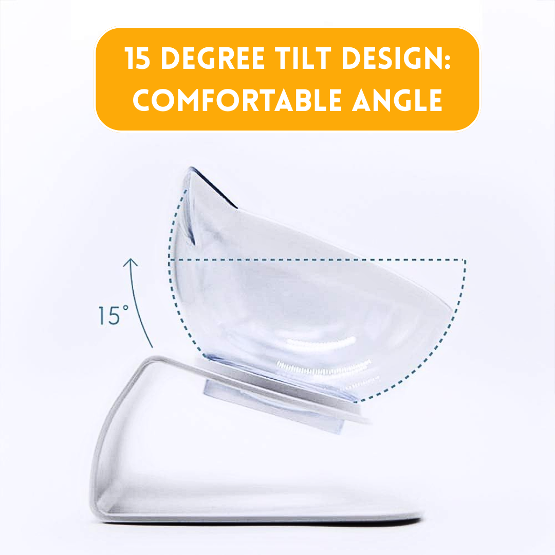 Cat Shaped Elevated Double Bowl