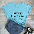 Dog Lover Letter Print T-Shirt
