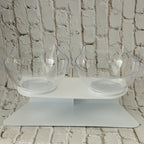 Cat Shaped Elevated Double Bowl