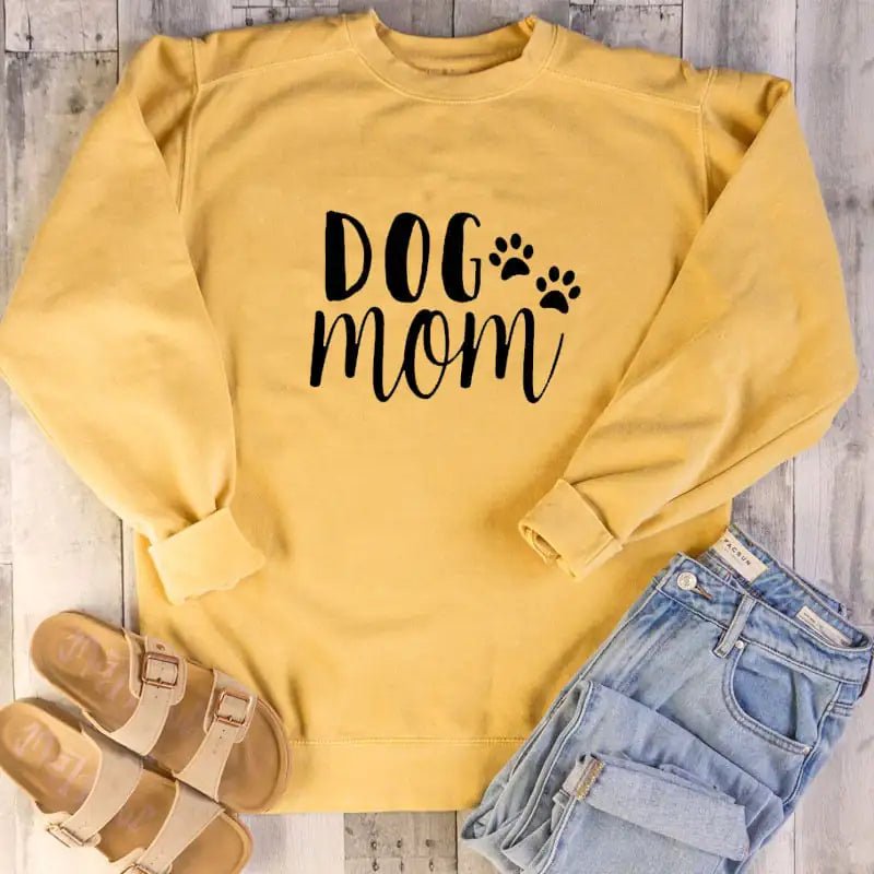 Dog Mom Plus Size Long Sleeve Sweatshirt