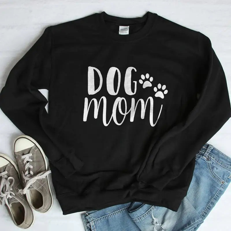 Dog Mom Plus Size Long Sleeve Sweatshirt