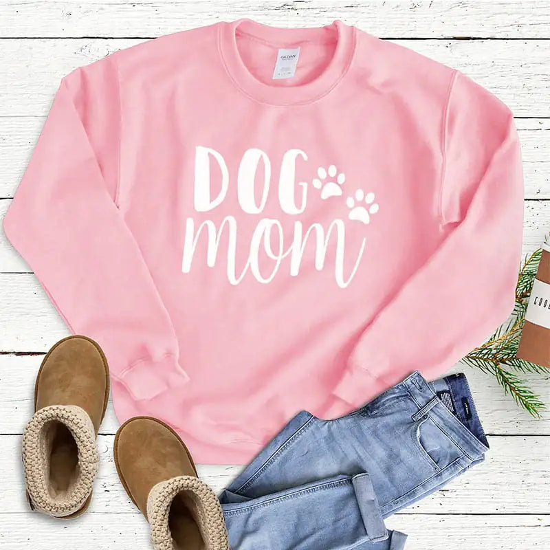 Dog Mom Plus Size Long Sleeve Sweatshirt