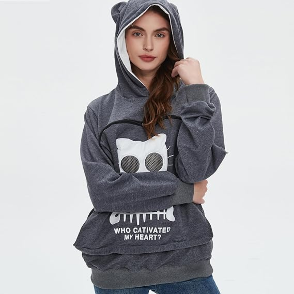 Hoodie with Animal Pouch Pocket