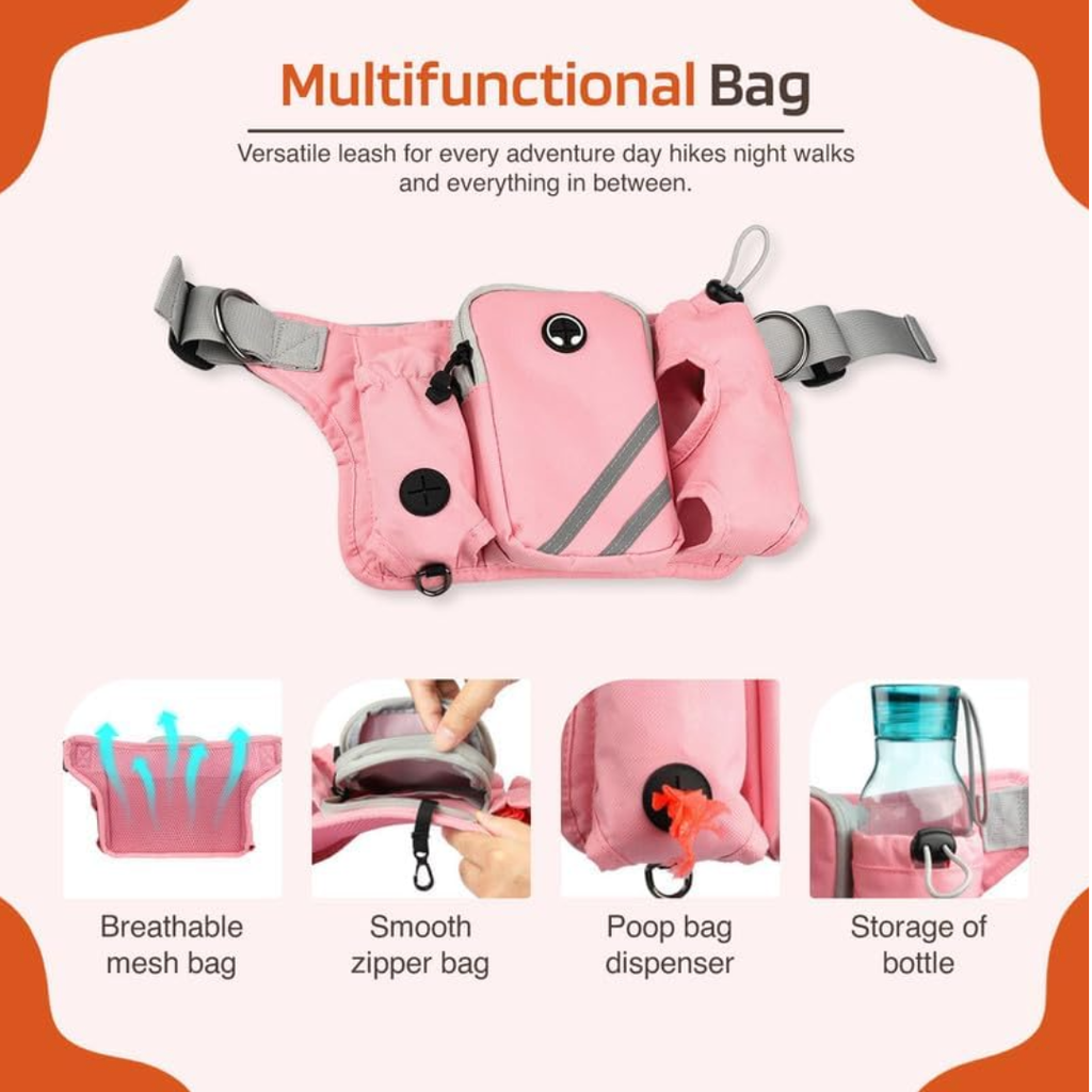 Waist Dog Leash Pack